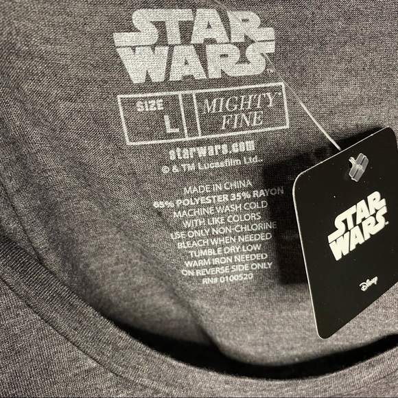 Star Wars BB8 Rey Jakku Graphic Grey T-Shirt Large Star Wars The Force Awakens - Picture 3 of 7